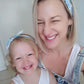 MATCHING Mums and Girls Blue Floral Stretch Headband